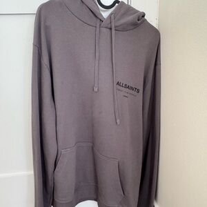 All Saints Men's Gray Hoodie